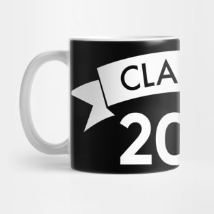 Class Of 2022. Simple Typography Black Graduation 2022 Design with Banner. Mug
